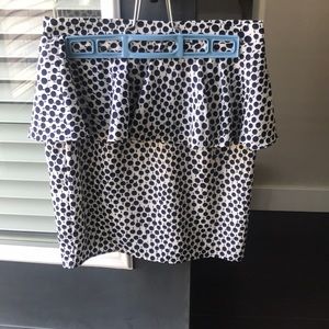 Lola peplum polka dot skirt